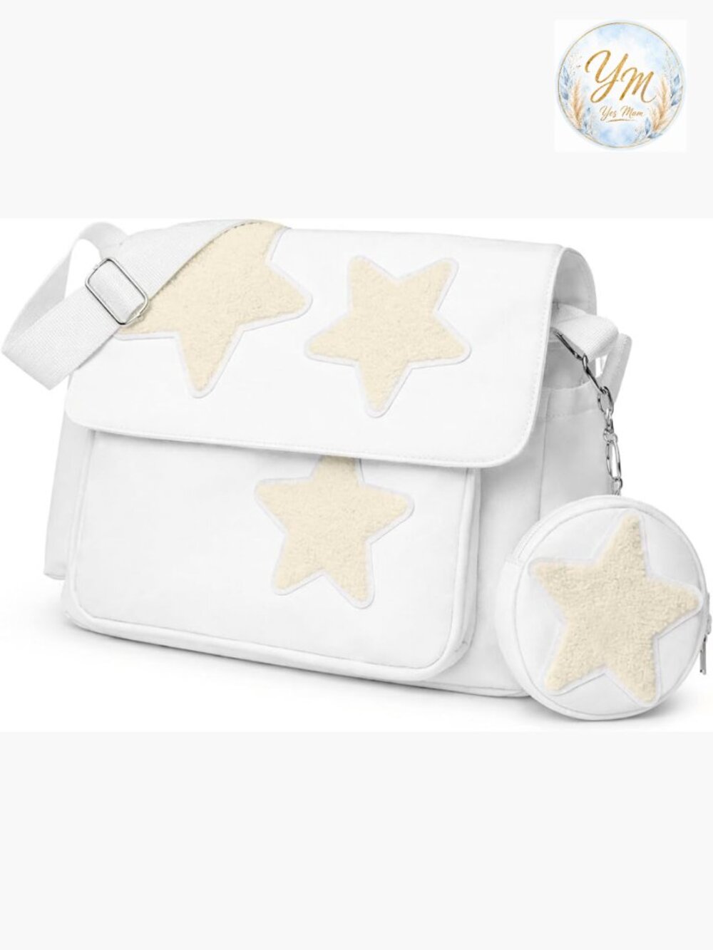 Messenger Bag, Lightweight Spacious Stars Tote Purse with Coin Purse, Crossbody